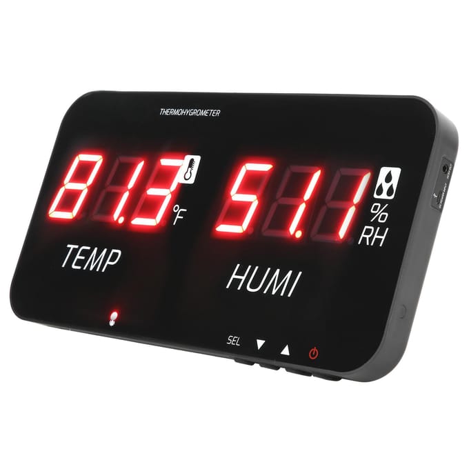 TA623A Thermomètre Hygromètre LED Numérique Mesureur de Température Humidité pour Industrie DC5V black