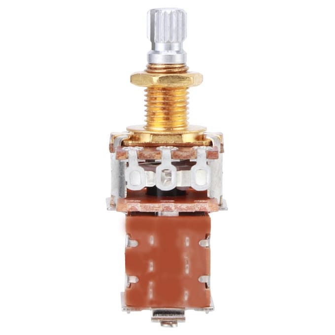 Gitaar Control Pot Toon Potentiometer Elektrische Gitaar Bas Push Pull 18mm Aslengte a500kGoud white