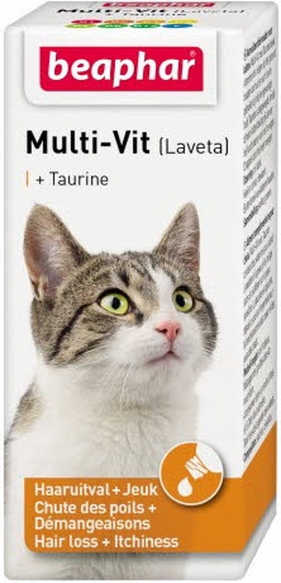 Beaphar Multi-Vit Kat - Voedingssupplement - Huid & Vacht - 50ml