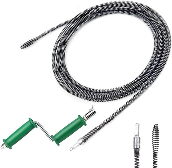 Flexibele Afvoerspiraal met Handslinger - 10 mm x 5 m Buisreiniger voor Wasmachine & Toilet