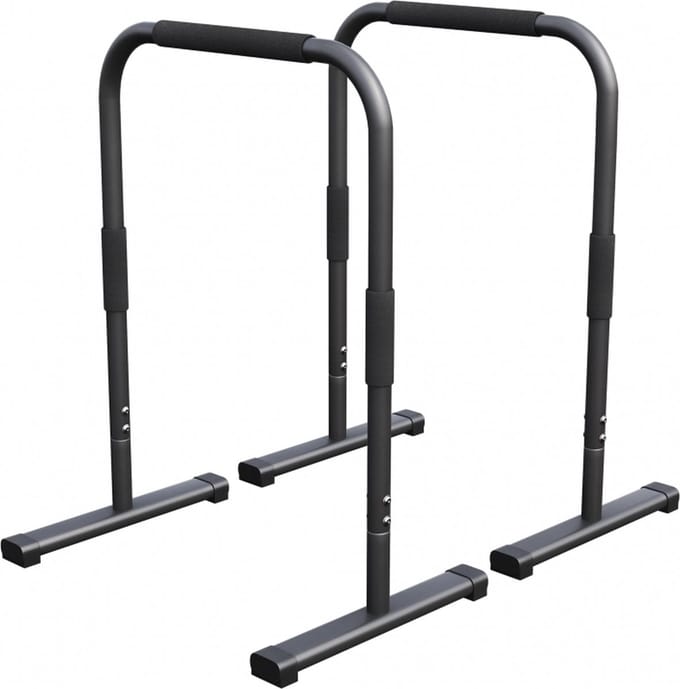 Gorilla Sports Dip Bars Deluxe - Push up stand bar - Parallettes - Zwart