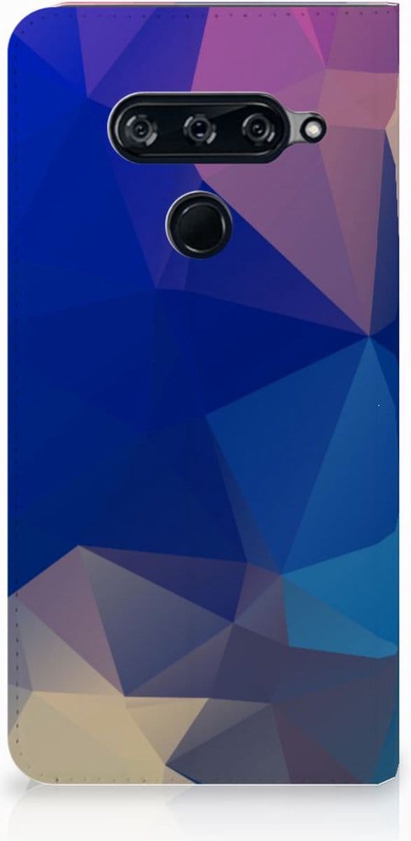 LG V40 Thinq Stand Case Polygon Dark