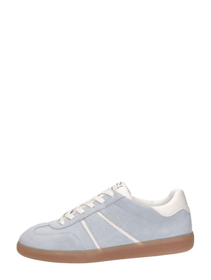 Tamaris dames sneakers van blauw-wit leer
