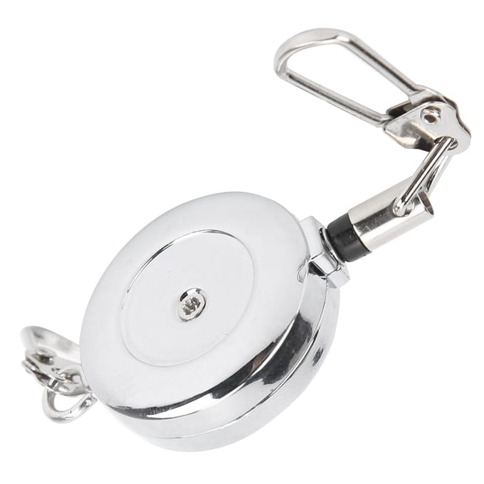 Visuitrusting Anti-verlies Touw Elastische Sleutelhanger Gadgets Dubbelzijdig Ophangen Intrekbare Gesp white