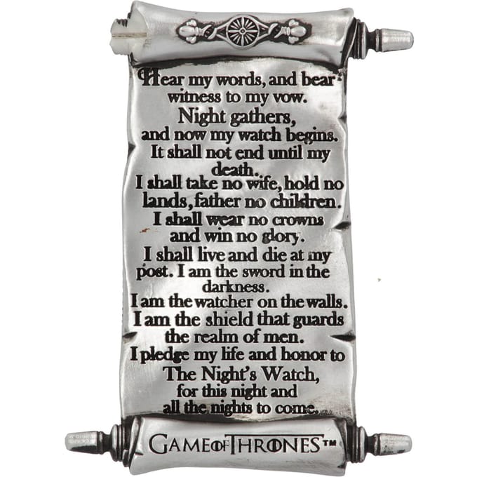 Game of Thrones Nachten horloge magneet