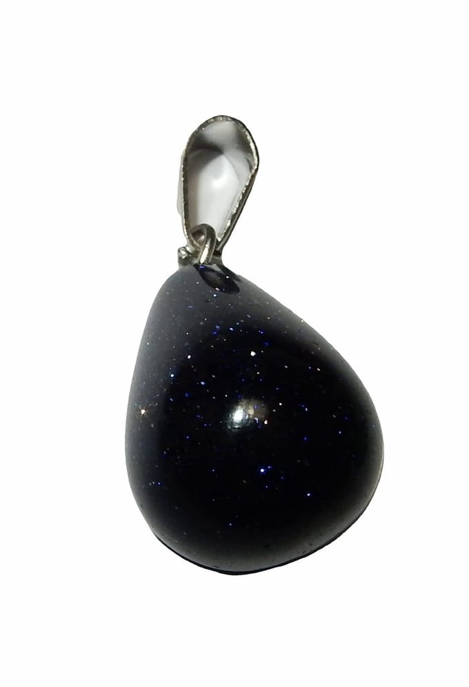 Druppel Hanger Goudsteen Blauw