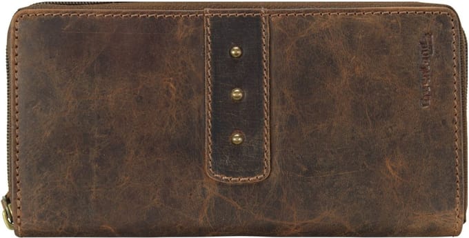 Greenland Nature Klassieke portemonnee leer 19 cm - Dames - Horizontaal - brown
