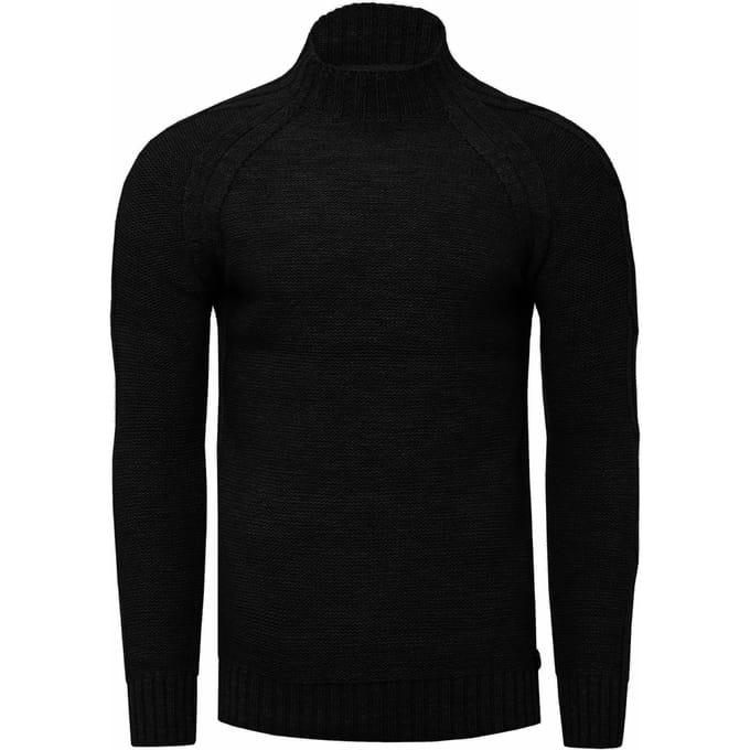 Chunky effen kleur trui met hoge kraag