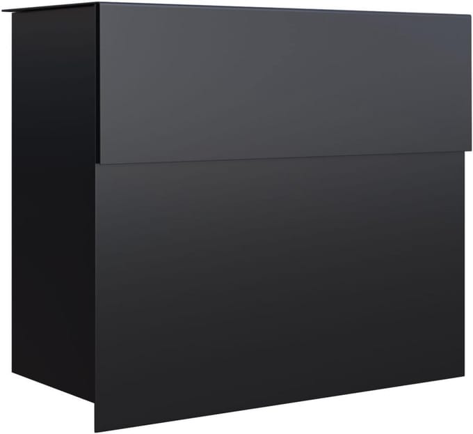 Wandbrievenbus Zwart Design Modern met Slot en Sleutels