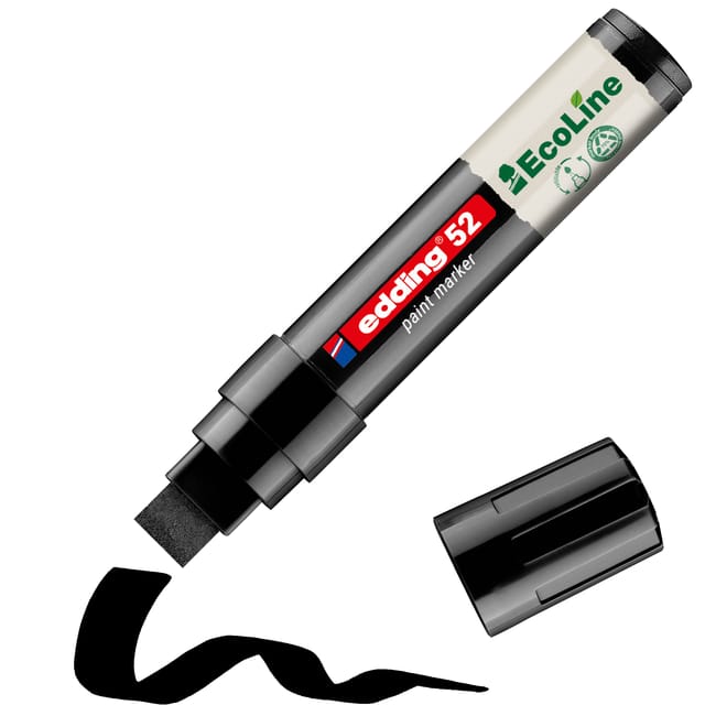 Paintmarker edding 52 EcoLine op waterbasis 4-15mm zwart