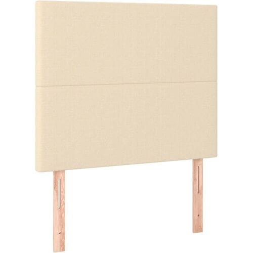 vidaXL - Hoofdbord - crème - 80x5x118/128 - cm - stof