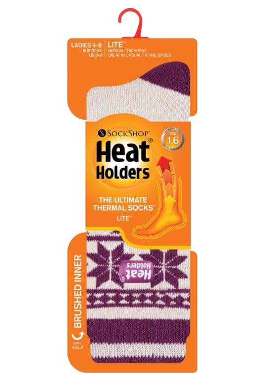 Heat Holders Thermische sokken met dun patroon voor dames - Whitebirk
