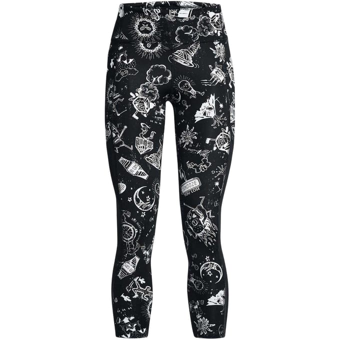 Under Armour Dames We Run Graphic Print Leggings (Zwart)