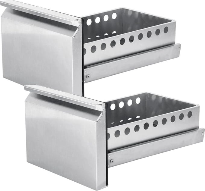 Arktic Set van 2 lades met rails – Profi Line – 300x545x145 mm – roestvast staal