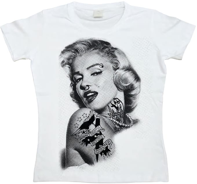 Marilyn Monroe Dames Got Attitude Girly T-shirt SH-5-15183-H15-10