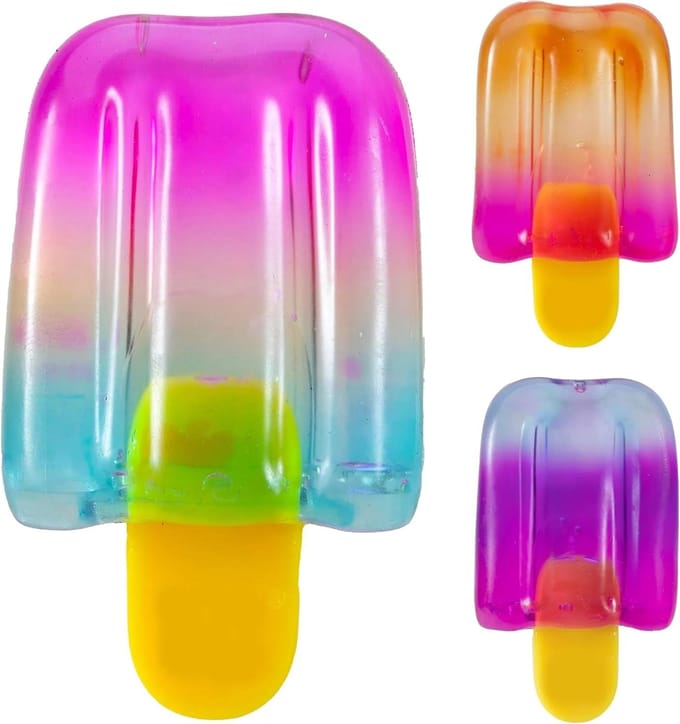 Schylling Needoh Nice Cube Sensorische Nice-Sicle Stressverlichting Squishy Kubus Anti-Angst Knijpobject Voor Focus ADHD Populatie white
