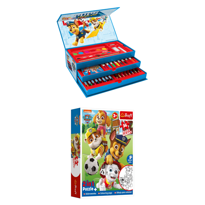 Paw Patrol creatieve set; kleurdoos met puzzel
