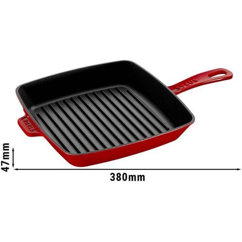 STAUB GRILL PANS - American Grill - 260x260mm - Gietijzer - Kersenrood