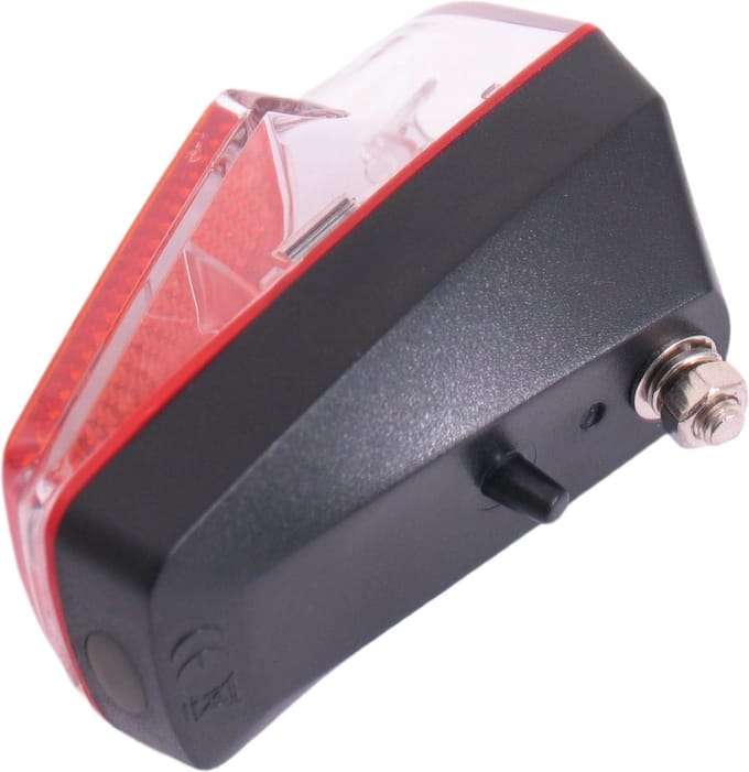 Achterlicht spatbord Edge Vida - 1 led -  inclusief batterijen (bulk verpakking)