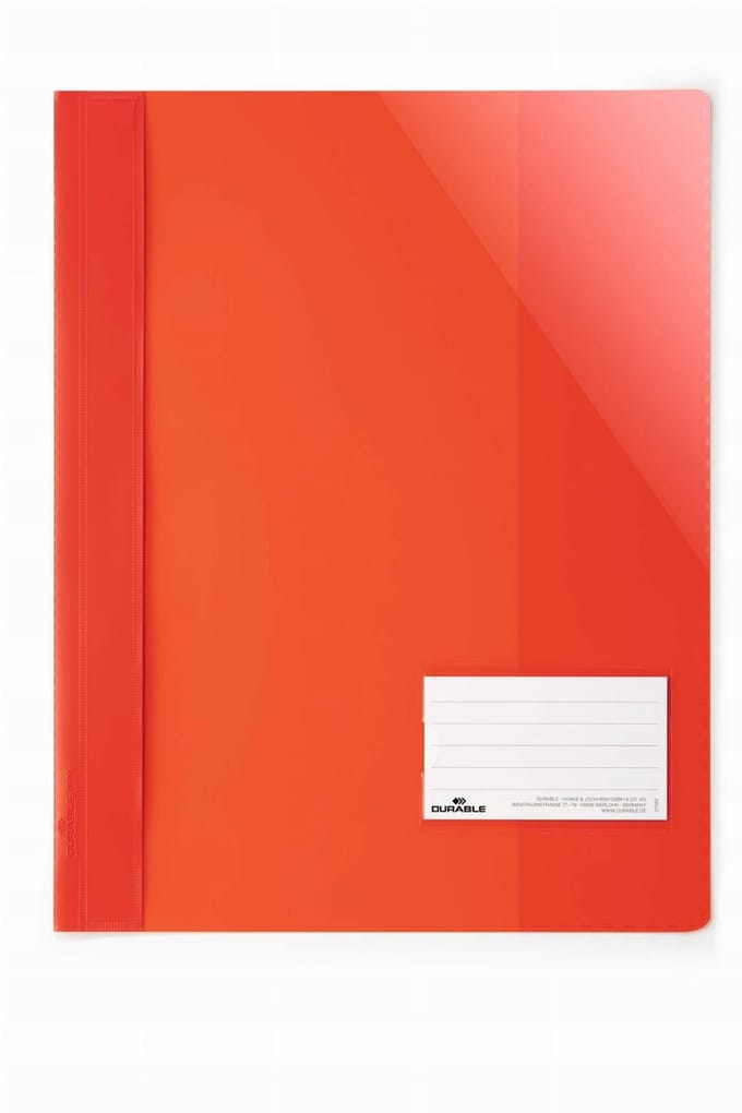 Durable A4 map met insteekvenster voor visitekaartjes