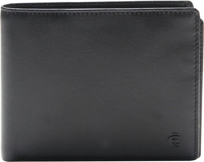Esquire Portemonnee Slim Wallet Black Zwart