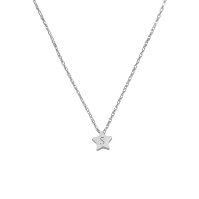 Initiaal Ketting Kleine Ster Zilver