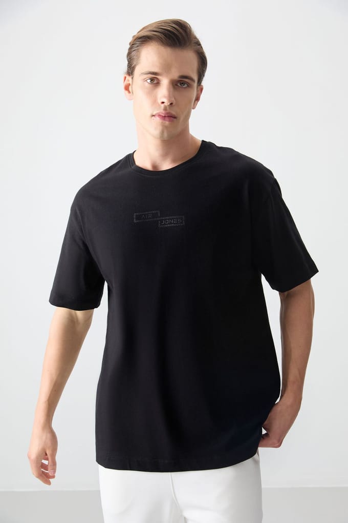 Oversized Katoenen Gedrukt T-Shirt