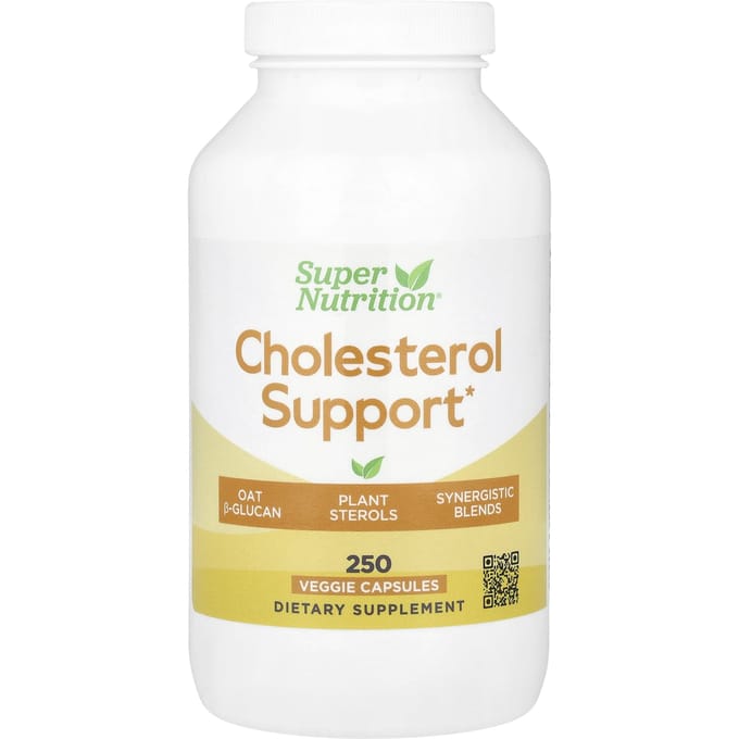 Super Nutrition, Soutien du Cholestérol, 250 Capsules Végétales
