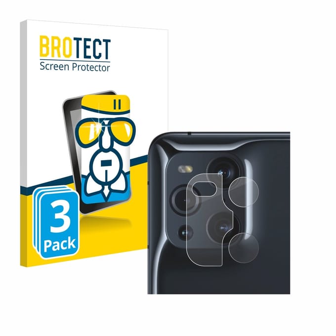 Screenprotector 3 Stuks voor Oppo Find X3 Pro (ALLEEN Camera Lens) Beschermglas transparant