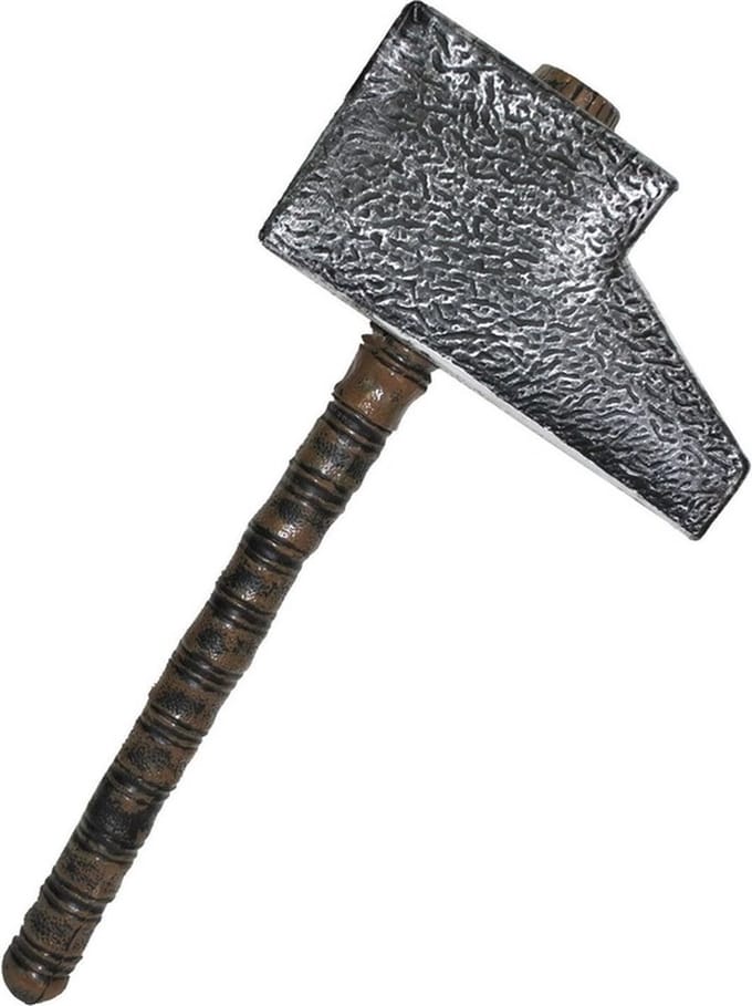 Kunststof horror decoratie hamer 53 cm - Halloween decoratie/verkleed accessoires