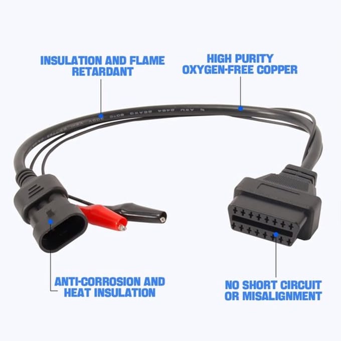 SPHProducts - OBD2-adapterkabel - Auto-diagnosekabel - 33 cm - Zwart