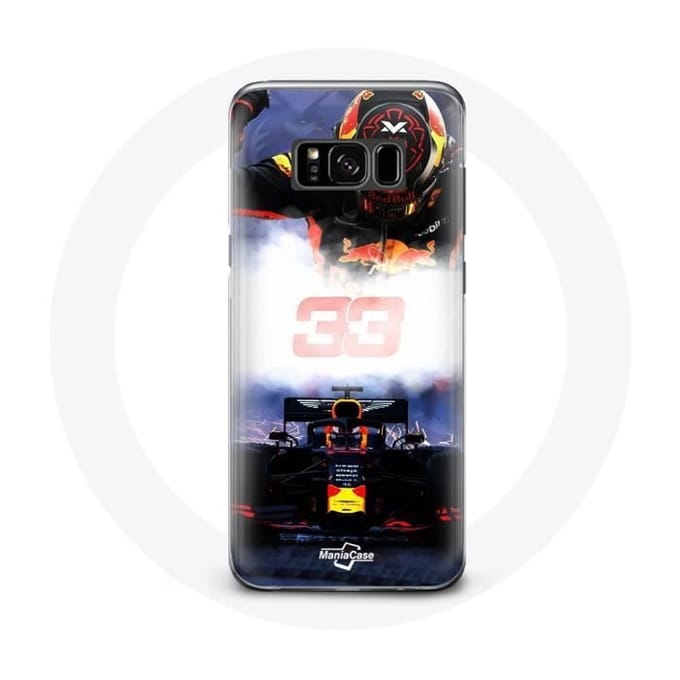 Case voor Samsung Galaxy S8 plus Formule 1 Max Verstappen F1 Driver Zwart Rood en Geel