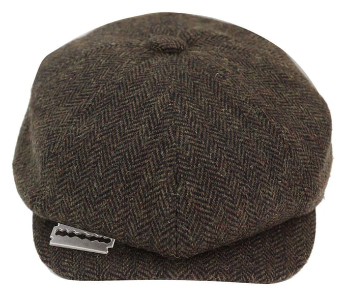 Peaky Blinders Tweed-hoed voor heren met scheermesje