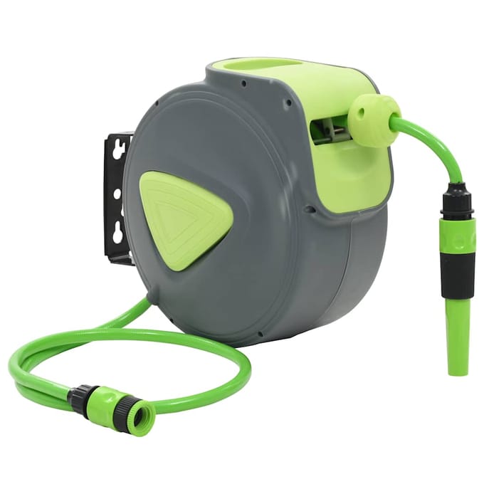 vidaXL - Waterslanghaspel - automatisch - intrekbaar - wandmontage - 10+1 - m