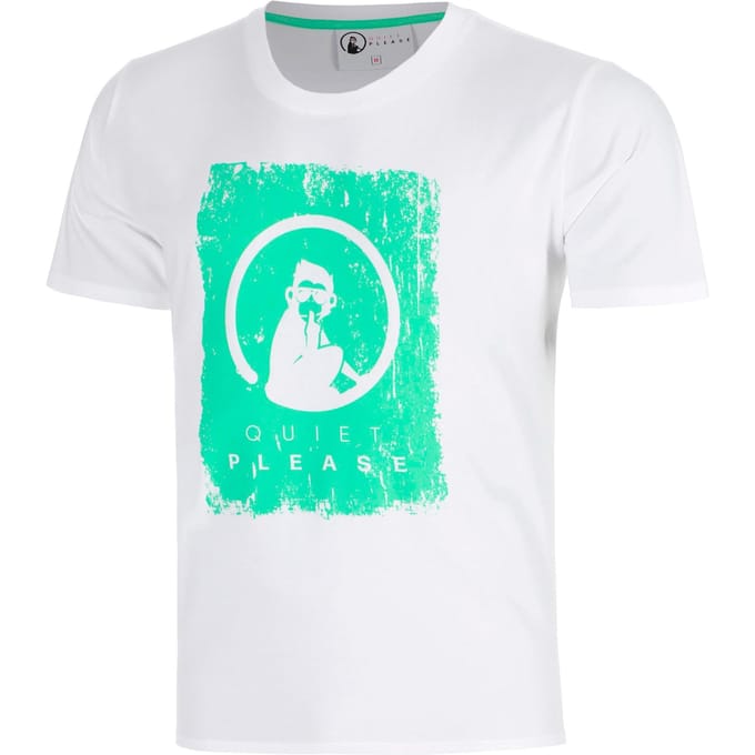 Quiet Please Joy Scraped T-shirt Jongens-wit, blauw