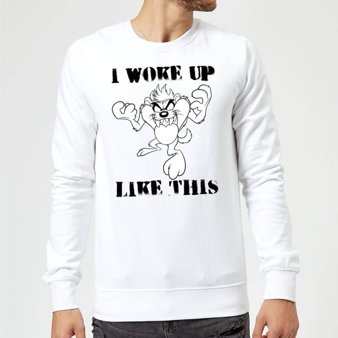 Looney Tunes Taz I Woke Up Like This Trui - Wit - M