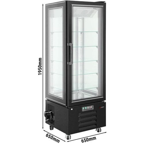 GGM Gastro Panoramavitrine - 340 Liter - 5 Ablagen - Schwarz