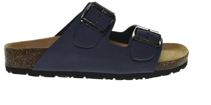 Tweeband Slipper Blauw Leder Bionatura maat 39