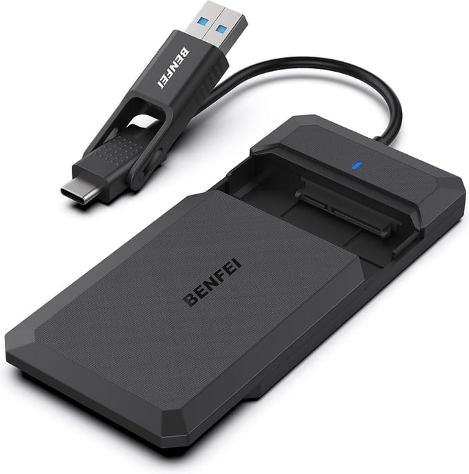Benfei Sata naar USB 3.0/ USB C - Harde Schijf Behuizing/ Adapter geschikt voor 2.5 inch SATA HDD/ SSD