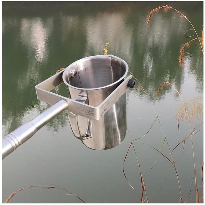 Watermonster Dompelaar - Water Sampler - Veldwerk Bemonstering - Verstelbare Lengte - 6 Meter - Zilver