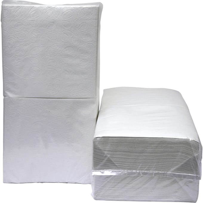 Servetten wit 33x31cm 1laags cellulose 4500st (140233)