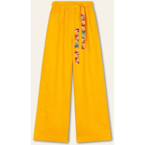 Oilily Please Linnen Broek- maat42 Cyber Geel
