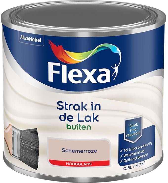 Flexa - Strak In De Lak Buitenlak Hoogglans - Schemerroze - Mengverf - 500 Ml