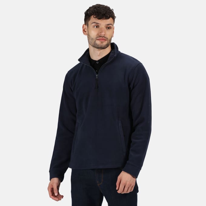 Regatta - Geweldige Outdoors Unisex Thor Overhead Half Zip Anti-Pluis Fleece Sweater (170 GSM) (Navy)