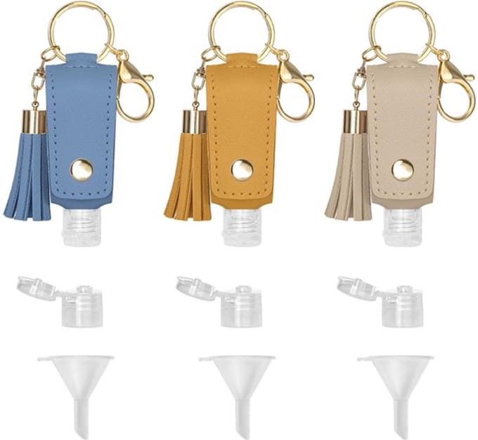 Dailygoody - 3 Stuks Hervulbare Fles Sleutelhanger - Draagbare