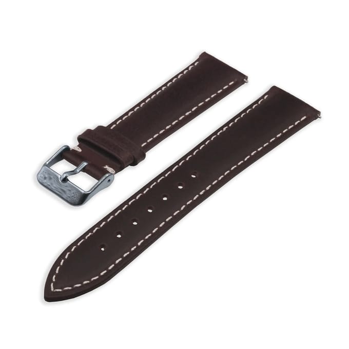 Watch Mates - Horlogebandje | Leer | Donkerbruin | 22 mm | Quick Release + GRATIS tool