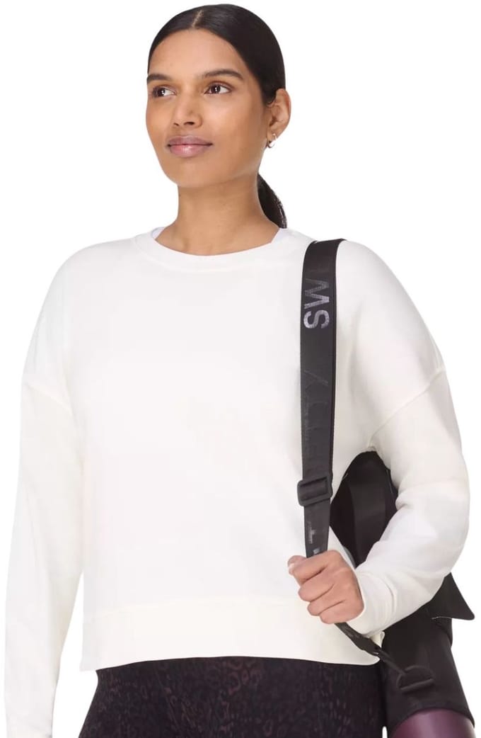 Sweaty Betty Sweaty Betty After Class Crop Sweatshirt WIT - Maat M