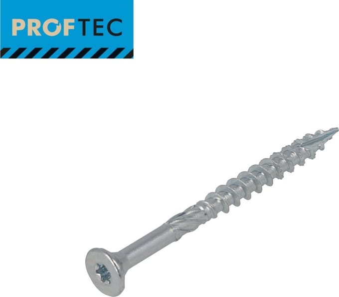 Proftec - Spaanplaatschroeven - Torx 25 - 6x150mm - Verzinkt - Deeldraad (800 stuks)