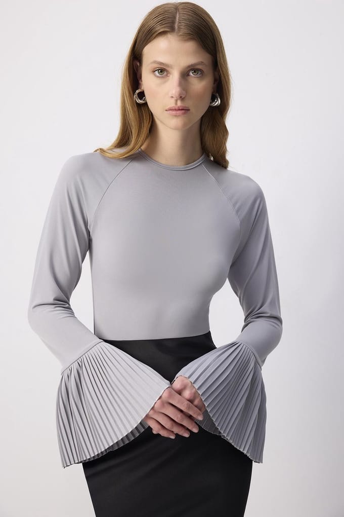 Touché Privé - Bodysuit met geplooide manchetten - Grijs - Dames