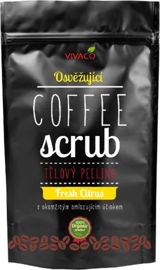 Coffee Scrub met Fresh Citrus (100% organisch)  - 200g - " Gratis Scrub-lepel t.w.v. €2,95 "